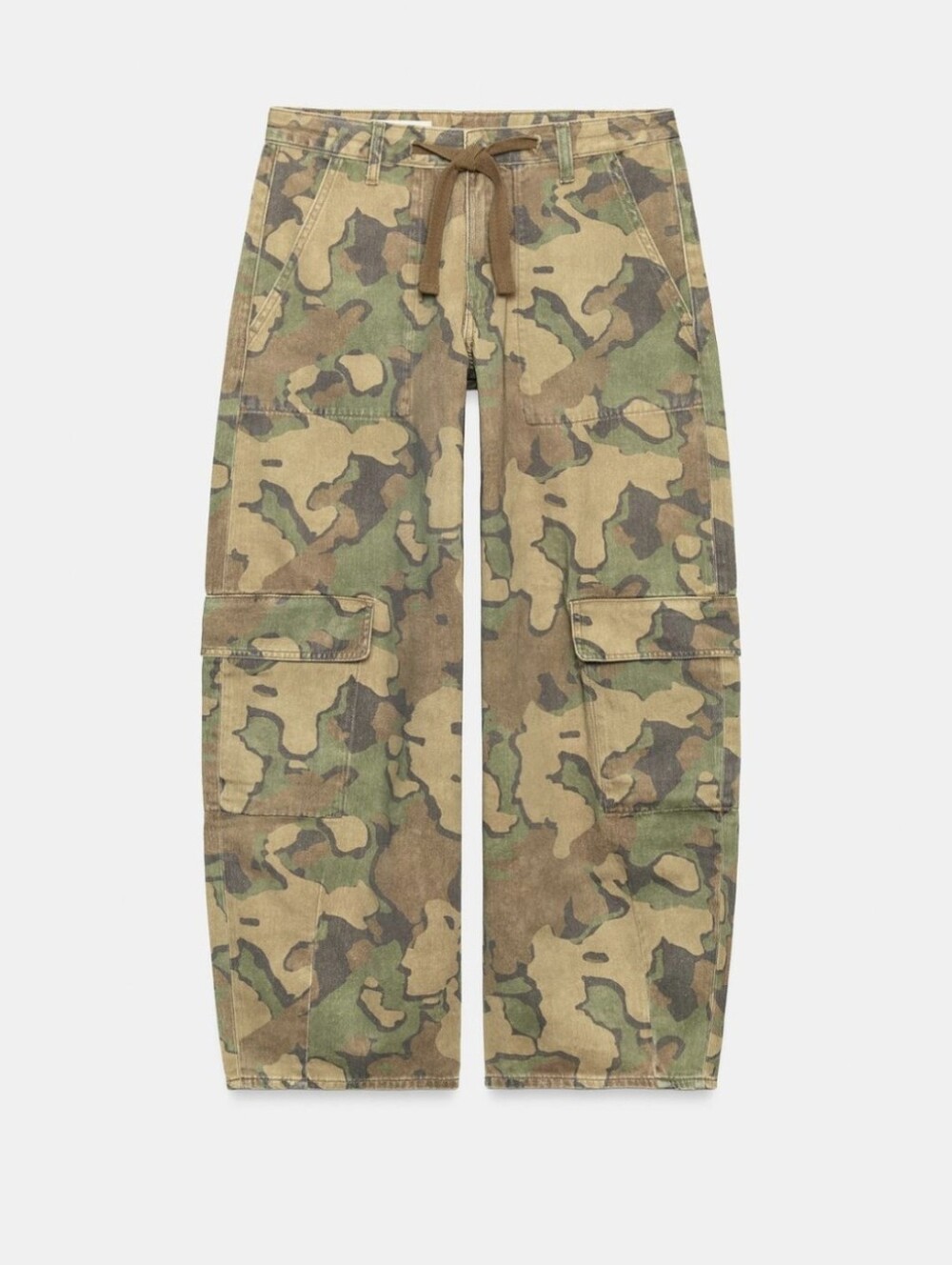ZARA PRINTED OVERSIZE CARGO PANTS - Picture 1 of 9